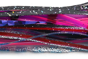 アロハルアー スーパーニンジャ6 パープル黒ラメ カラー：黒銀ラメ/紫黒ピンク
