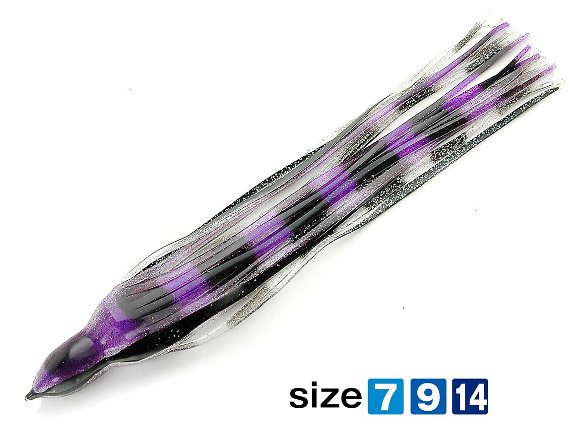 BZトーナメントスカート #9 紫銀ラメ黒縞