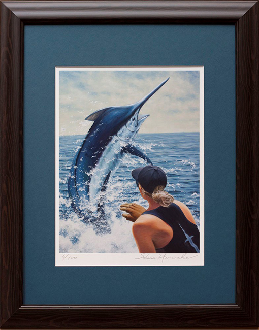 浜中せつお カジキ絵画 08 「グランダーブラック」 リミテッドエディション版画 額入り