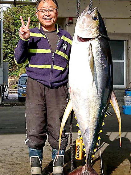岡山 B艇さん2019年11月,キハダ60kg 高知安芸沖
