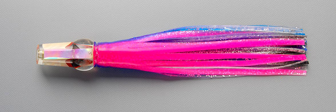 スピンカットルアー ハード6.5 メキシコシェル 青ピンク/紫クリアラメ